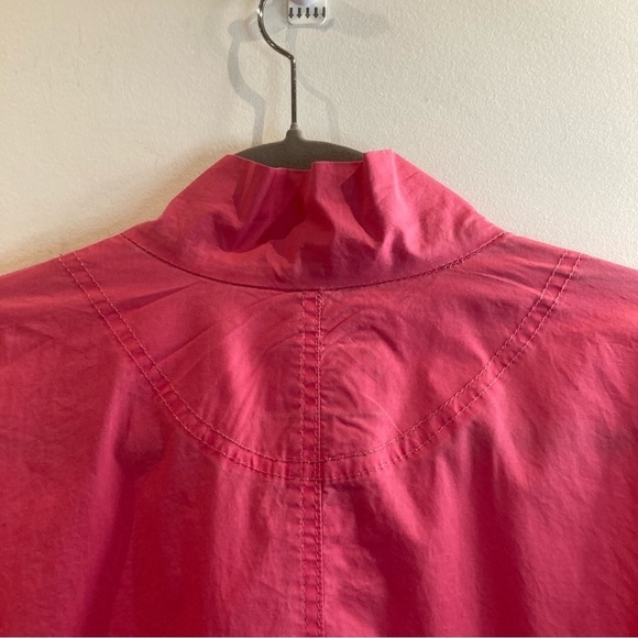 OSKA Sz 2 (Sz 8/10) Hot Pink Pocket Funnel Neck Oversized Buttoned Dress - Picture 3 of 14